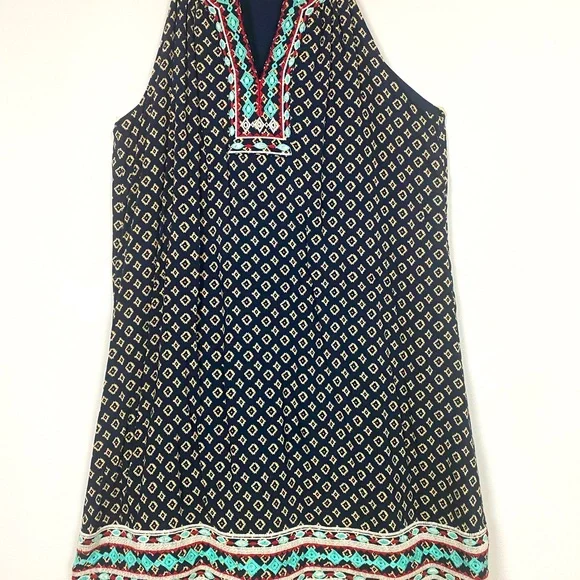 THML THML Navy Blue Shift Knee Length Sleeveless Dress Women's Size Small Petite | Sz: S | Color: Blue red THML THML Navy Blue Shift Knee Length Sleeveless Dress Women's Size Small Petite | Sz: S | Color: Blue red